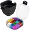16 Well Empty Paint Organizer with Airtight Preservation, Each Cell Holds Up to 8ml of Paint Color for Easy Transportation, Small Lid Palette for Watercolor Gouache Acrylic Paint (Black)